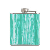 Drijfhout patroon - turquoise en wit heupfles (Achterkant)