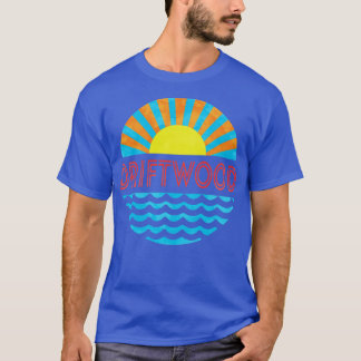 drijfhout strand zon en golven t-shirt