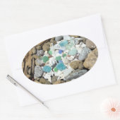 Drijfhout Zeeschelpen stickers Zee Glas Fossielen (Envelop)