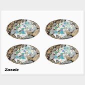 Drijfhout Zeeschelpen stickers Zee Glas Fossielen (Vel)