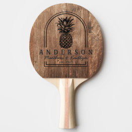 Drijfhouten Planken Ananas Trouwboog & Naam Tafeltennisbatje