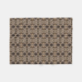 Drijfmest met bruin geometrisch kunstontwerp fleece deken (Voorkant (Horizontaal))