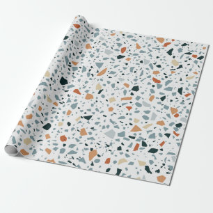 Drijfmolen van de Terrazzo, naadloos, met de hand  Cadeaupapier