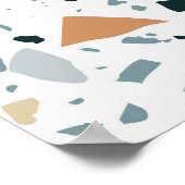 Drijfmolen van de Terrazzo, naadloos, met de hand  Poster (Hoek)