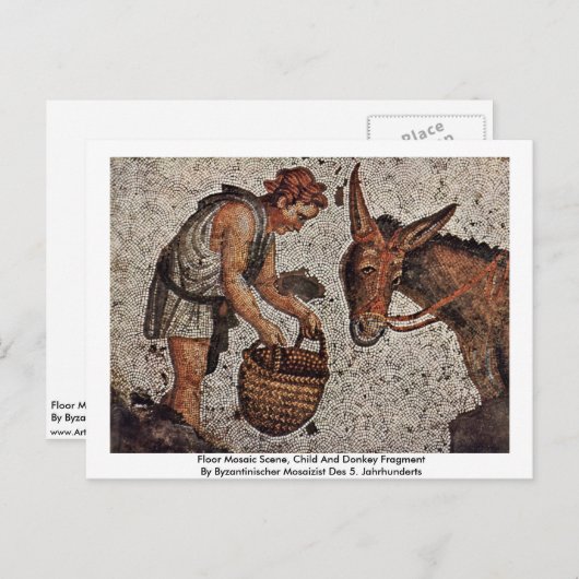 Drijfmozaïekscène, kinder- en Donkerfragment Briefkaart (Voorkant / Achterkant)