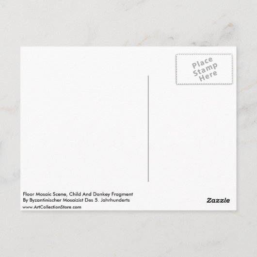 Drijfmozaïekscène, kinder- en Donkerfragment Briefkaart (Achterkant)
