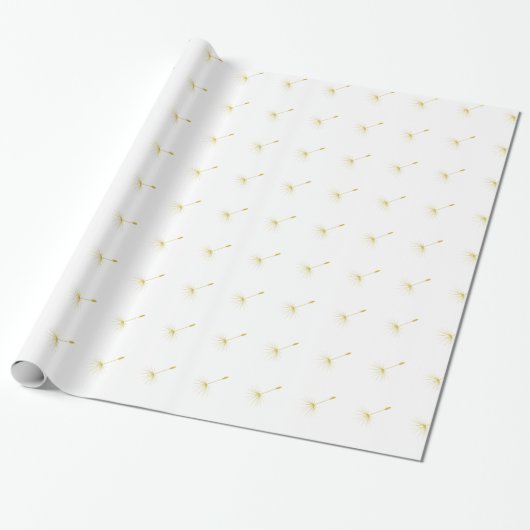 Drijfpapier voor gele Dandelion Cadeaupapier (Uitgerold)