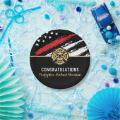 Drijfpartij voor brandweerkorpsen Thin Red Line Papieren Bordje (Feest)