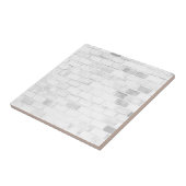 Drijfpatroon witte bakstenen tegeltje (Zijkant)