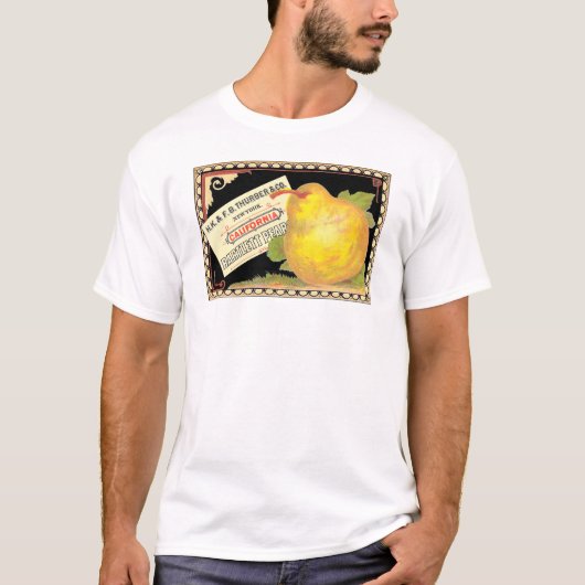 Drijfperen - Etiket voor  fruitkratten T-shirt (Voorkant)
