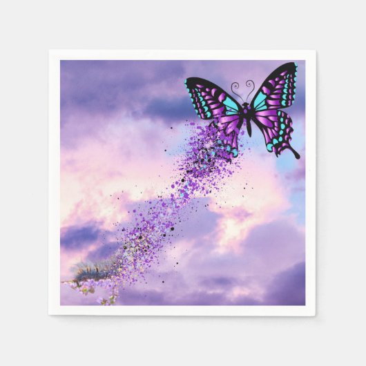 Drijfpijlermorf in vlinderluiers servet (Voorkant)