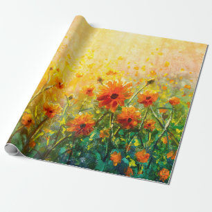 Drijfschilderschilderingen Cadeaupapier