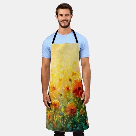 Drijfschilderschilderingen Schort (Gedragen)