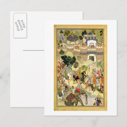 Drijfschip van keizer Akbar in Surat, van Briefkaart (Voorkant / Achterkant)