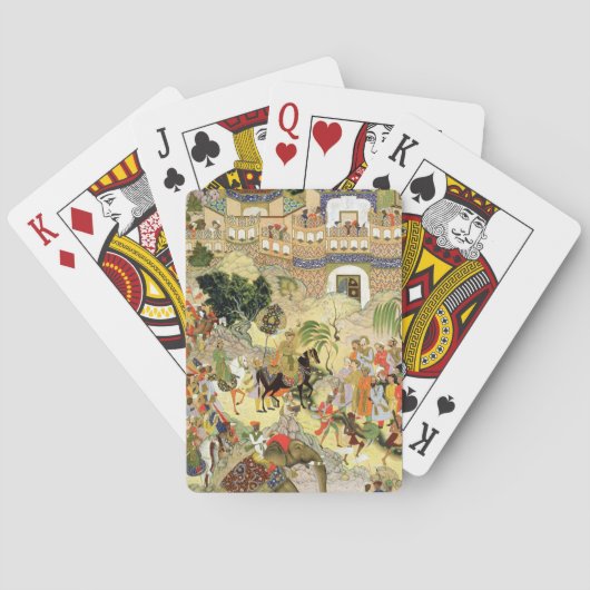 Drijfschip van keizer Akbar in Surat, van Pokerkaarten (Achterkant)
