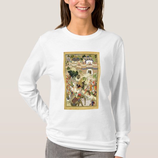 Drijfschip van keizer Akbar in Surat, van T-shirt (Voorkant)