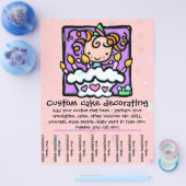 Drijfsel van de kleine Girlie Cake Decorator Flyer (Enkel)