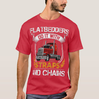 Drijfslagpannen doen het met riemen Trucker Tru T-shirt