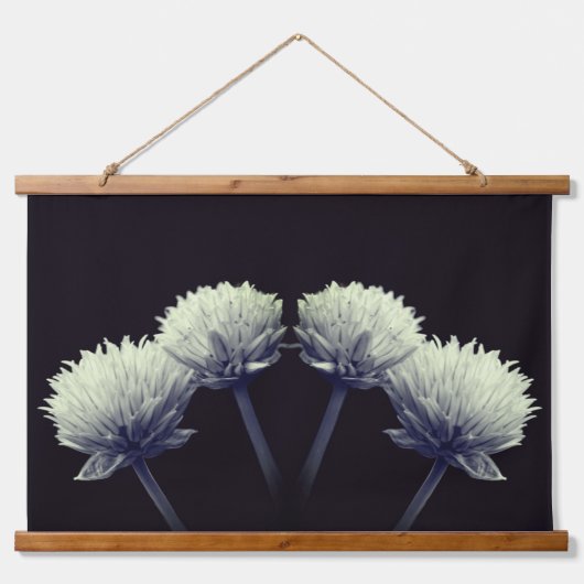 Drijfsnaren in zwart-wit hangend wandkleed (Voorkant)