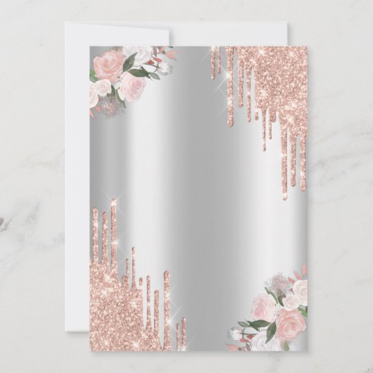 Drijft Brunch en Bubble Silver Vrijgezellenfeest Kaart (Achterkant)