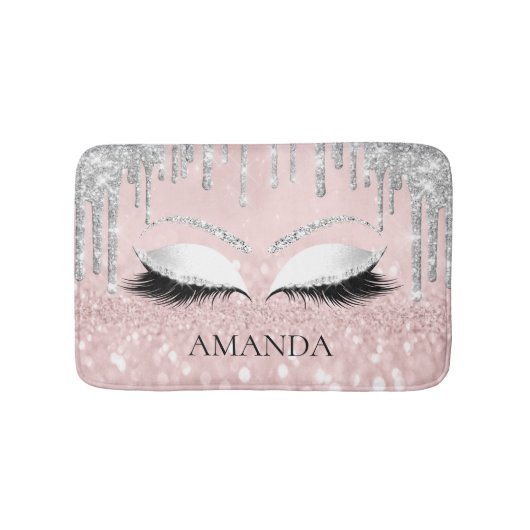 Drijft de Silver Glam Name Eyes Lashes Glitter Blu Badmat (Voorkant)