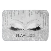 Drijft de Silver Glitter Naam Eyes Lashes FLAWLESS Badmat (Voorkant)