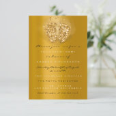 Drijft Glitter Baby shower Feet Gold VIP Girl Boy Kaart (Staand voorkant)