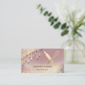 Drijft glitterachtig modern lichaamsboterproduct visitekaartje (Staand voorkant)