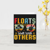 Drijft goed met anderen Funny River Tubing Floats Kaart (Gele Bloem)