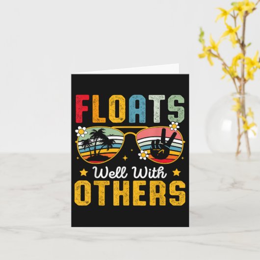 Drijft goed met anderen Funny River Tubing Floats Kaart (Gele Bloem)