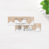 Drijft goudglitterstuks met marmer oorringen mini visitekaartjes (Bureau)