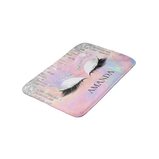 Drijft grijze naam Oogas Glitter Holographic Badmat (Gekanteld)