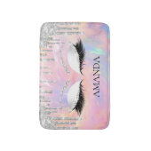 Drijft grijze naam Oogas Glitter Holographic Badmat (Voorkant Verticaal)