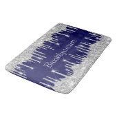 Drijft het effect van het glitter Blue Navy Courag Badmat (Gekanteld)