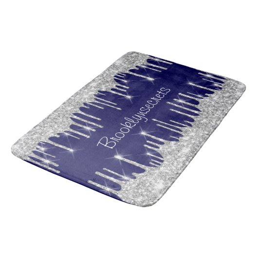 Drijft het effect van het glitter Blue Navy Courag Badmat (Gekanteld)