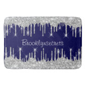 Drijft het effect van het glitter Blue Navy Courag Badmat (Voorkant)