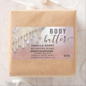 Drijft het etiket van het glitterige manuscriptcar (Insitu)