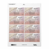 Drijft het etiket van het glitterige manuscriptcar (Full Sheet)