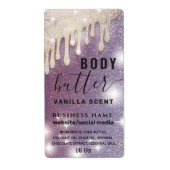 Drijft het etiket van het glitterige manuscriptcar (Voorkant)