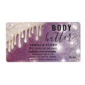 Drijft het etiket van het glitterige manuscriptcar (Voorkant)