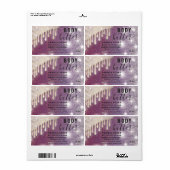 Drijft het etiket van het glitterige manuscriptcar (Full Sheet)