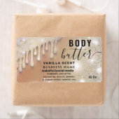 Drijft het etiket van het glitterige manuscriptcar (Insitu)