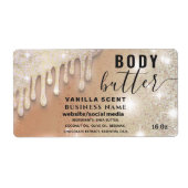 Drijft het etiket van het glitterige manuscriptcar (Voorkant)