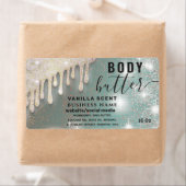 Drijft het etiket van het glitterige manuscriptcar (Insitu)