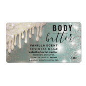 Drijft het etiket van het glitterige manuscriptcar (Voorkant)