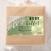 Drijft het etiket van het glitterige manuscriptcar (Insitu)