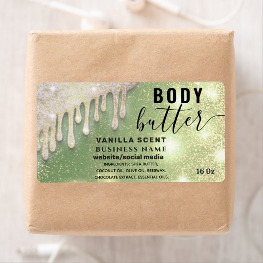 Drijft het etiket van het glitterige manuscriptcar (Insitu)