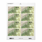 Drijft het etiket van het glitterige manuscriptcar (Full Sheet)