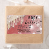 Drijft het etiket van het glitterige manuscriptcar (Insitu)