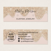 Drijft het goudglitterscherm van de riem mini visitekaartjes (Voorkant /achterkant)